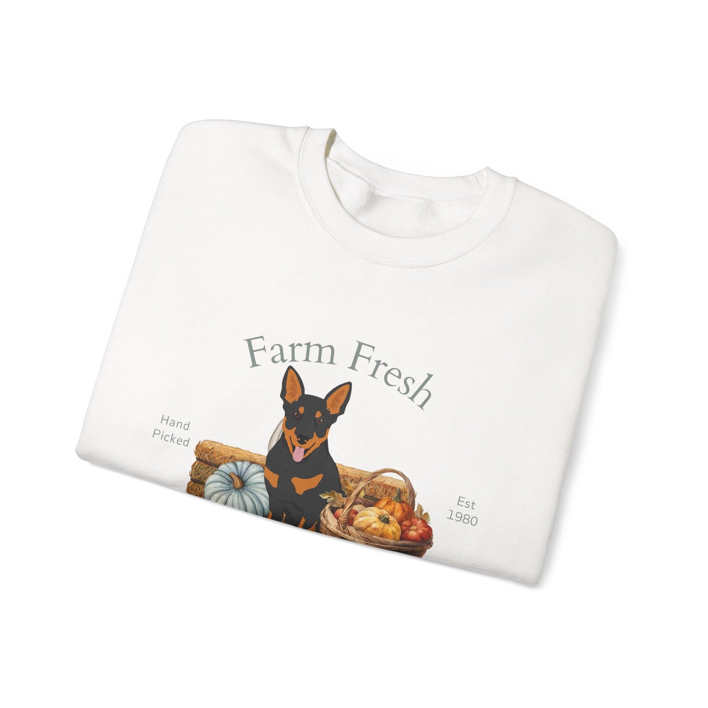 Lancashire Heeler Dog Fall Farm Fresh Unisex Heavy Blend Crewneck Sweatshirt