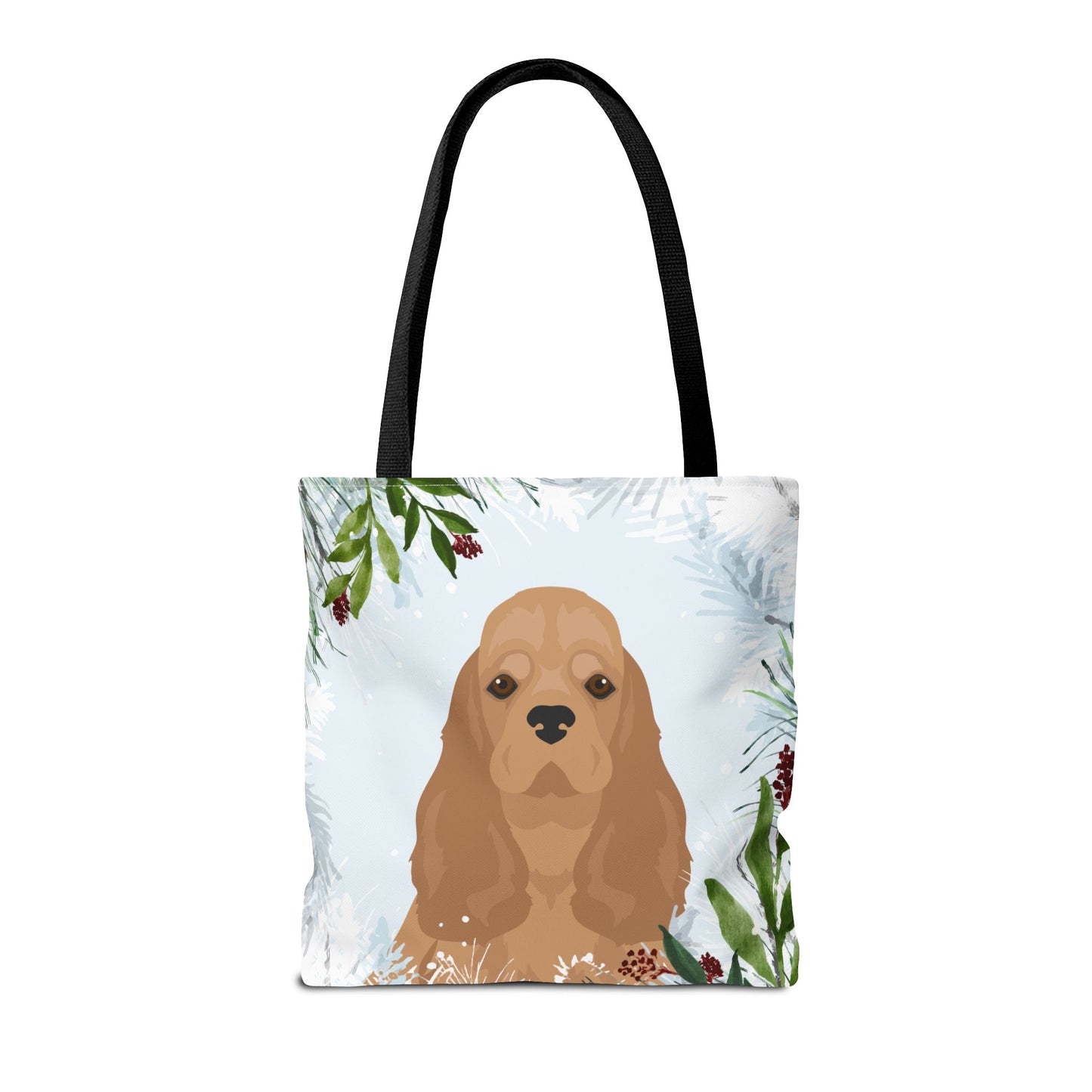 Cocker Spaniel Dog Christmas Holiday Tote Bag 16x16