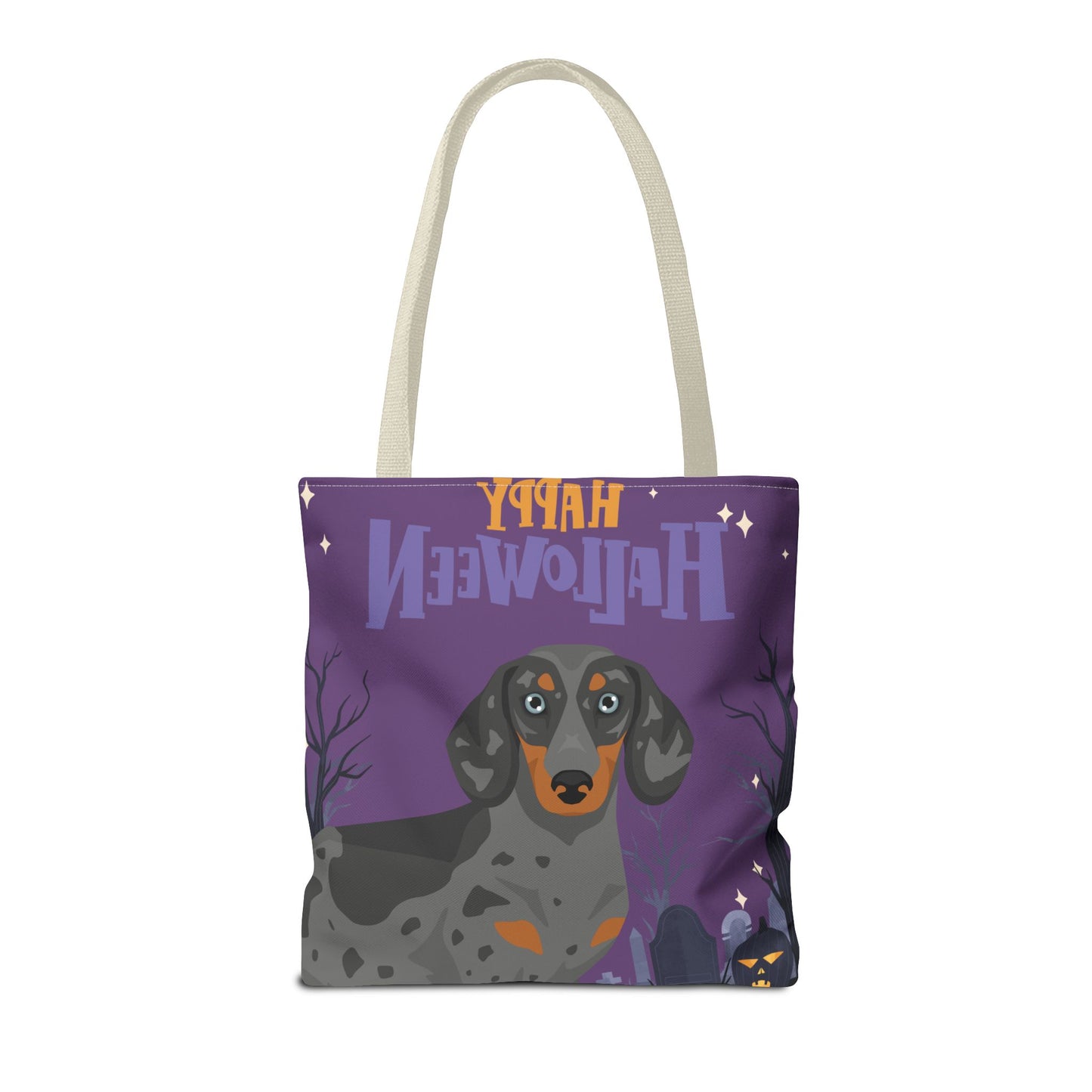 Dachshund Dog Happy Halloween Tote Bag 16x16