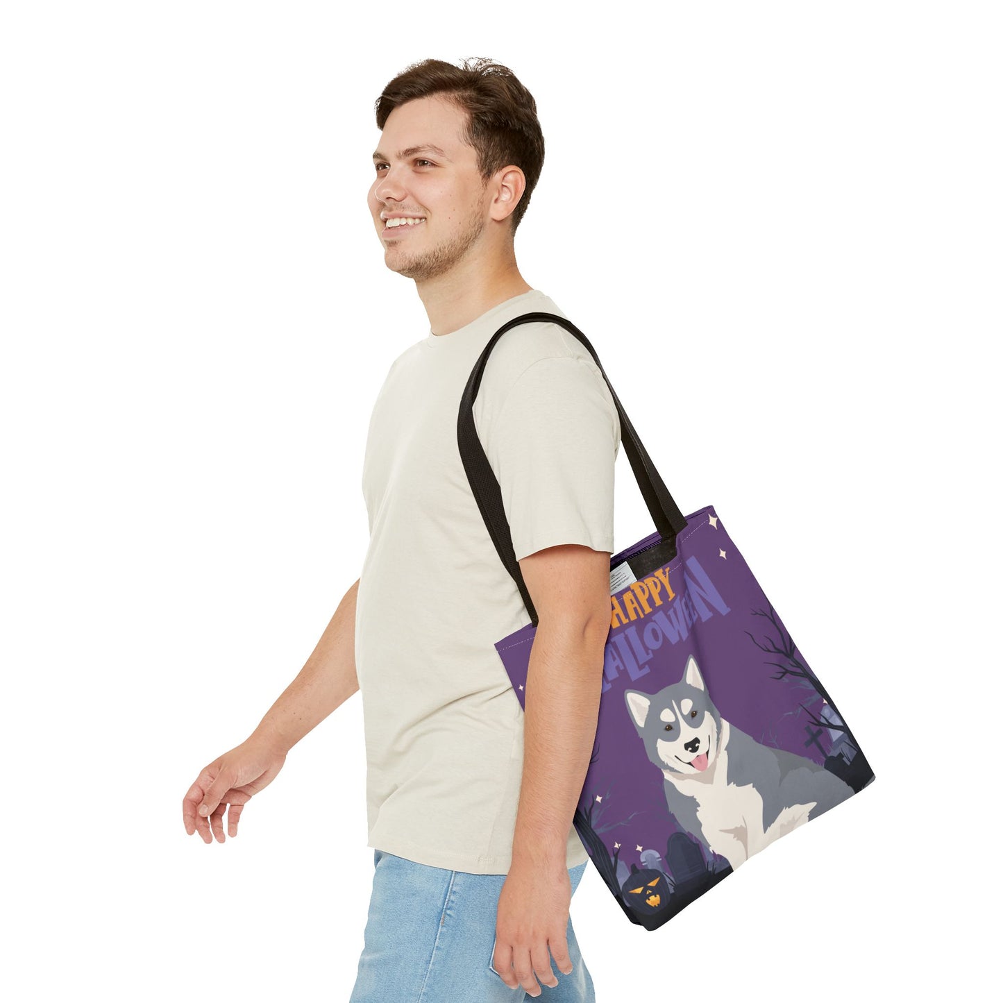 Canadian Inuit Dog Dog Happy Halloween Tote Bag 16x16