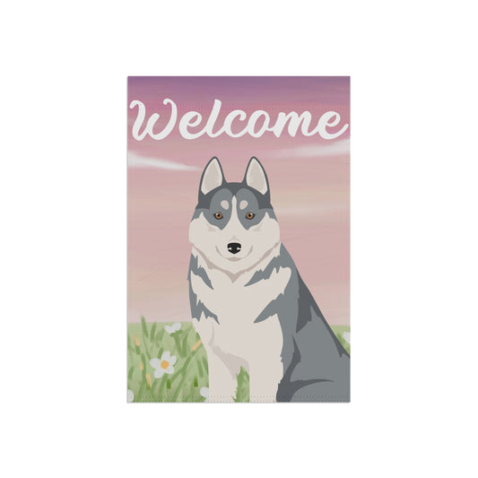 Siberian Husky Dog Welcome Garden Flag
