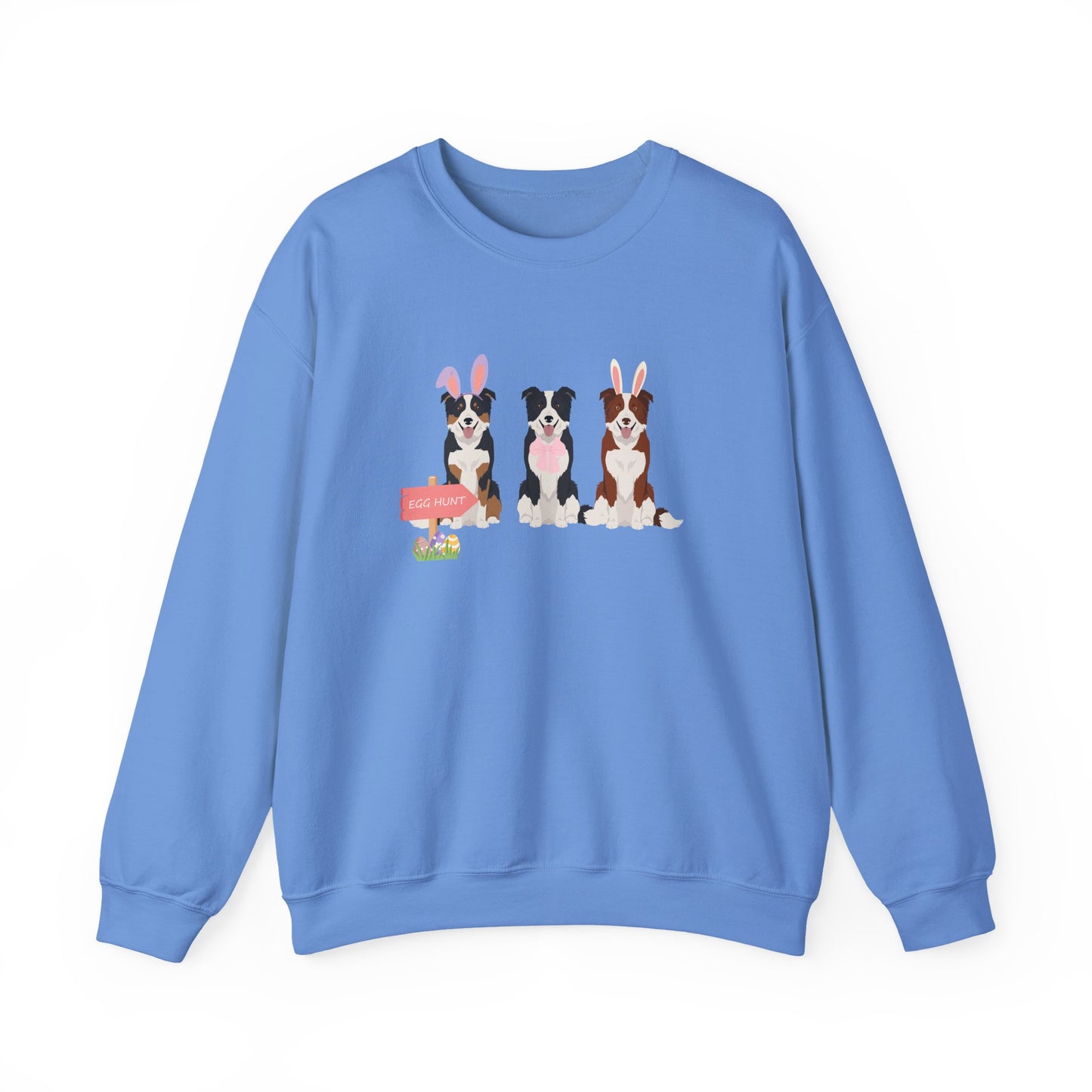 Border Collie Dog Easter Unisex Heavy Blend Crewneck Sweatshirt, Easter, Cute Dog Mom Gift