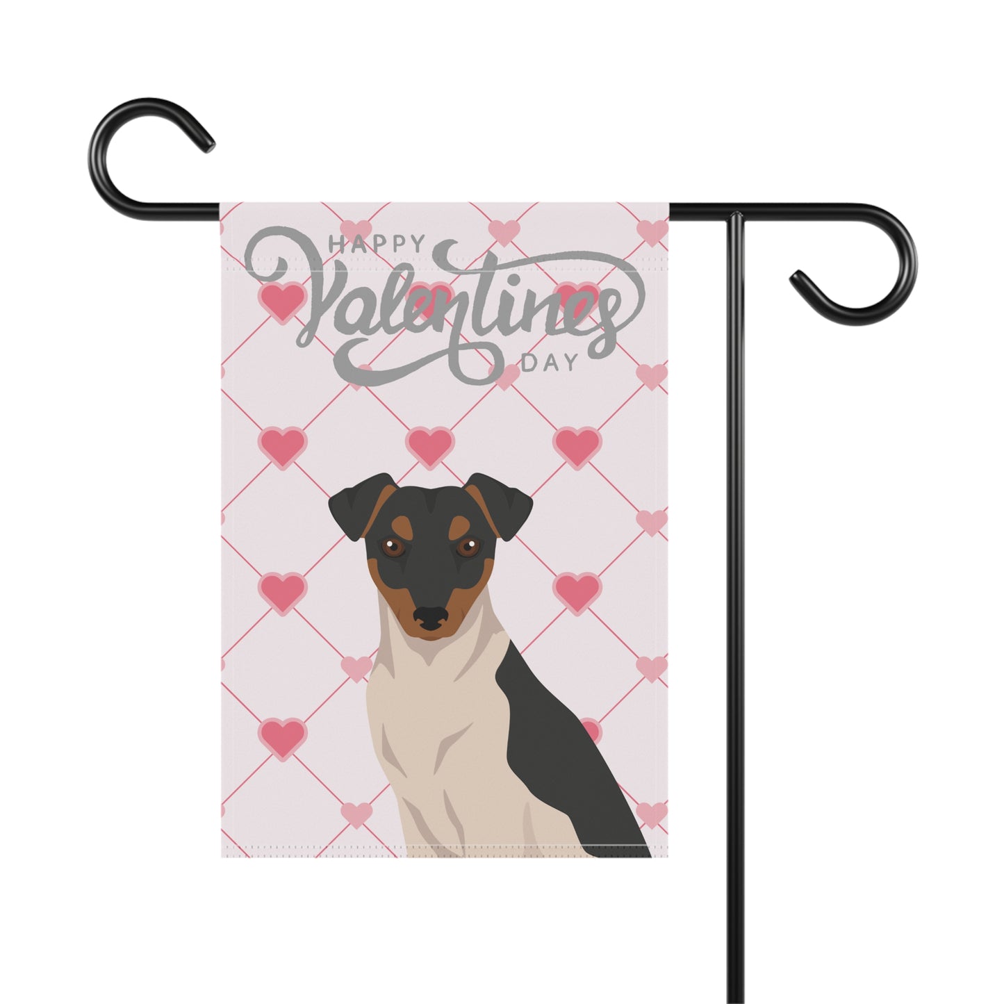 Brazilian Terrier Dog Valentines Day Garden Flag