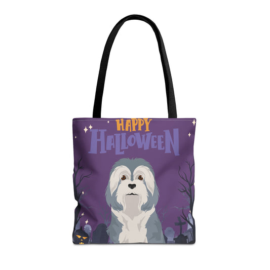 Lowchen Dog Happy Halloween Tote Bag 16x16