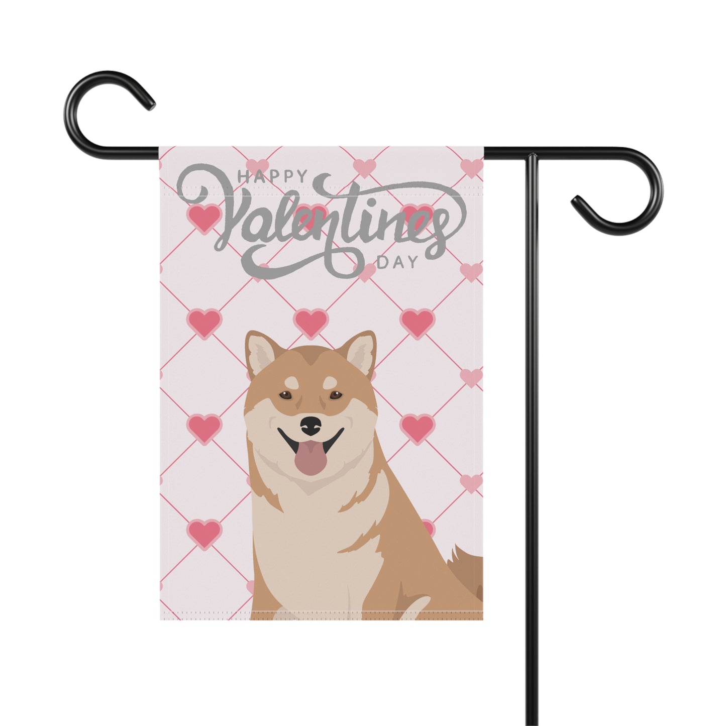 Shiba Inu Dog Valentines Day Garden Flag