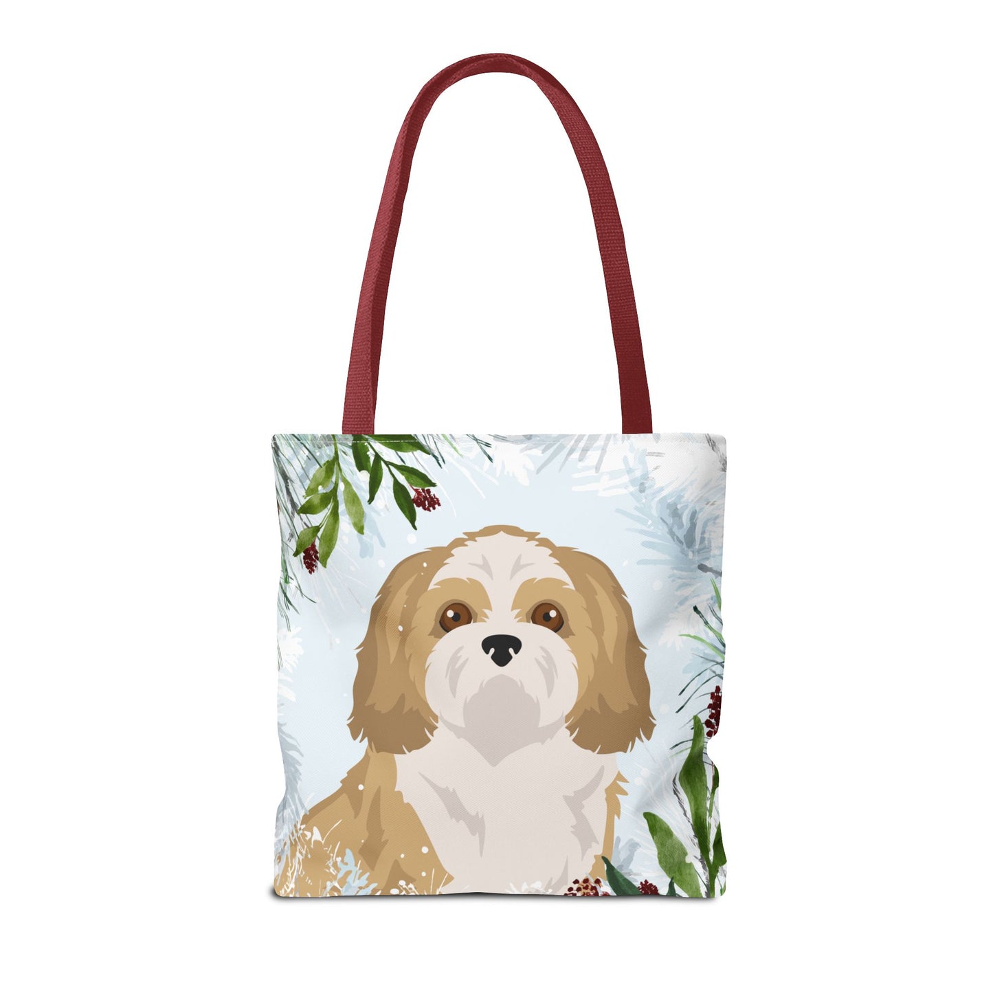 Shih Tzu Dog Christmas Holiday Tote Bag 16x16