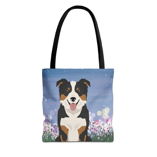 Border Collie Dog Tote Bag 13x13