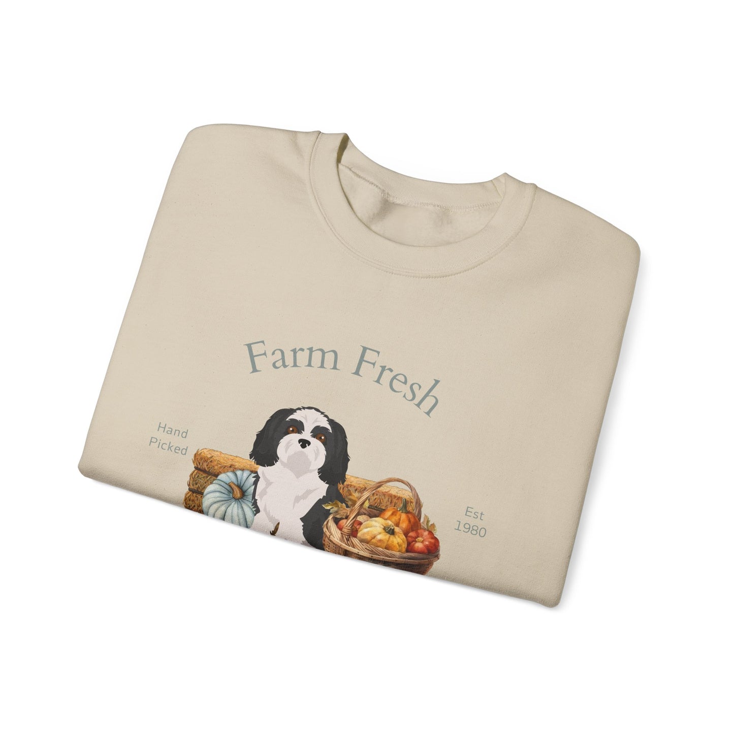 Shih Tzu Dog Fall Farm Fresh Unisex Heavy Blend Crewneck Sweatshirt