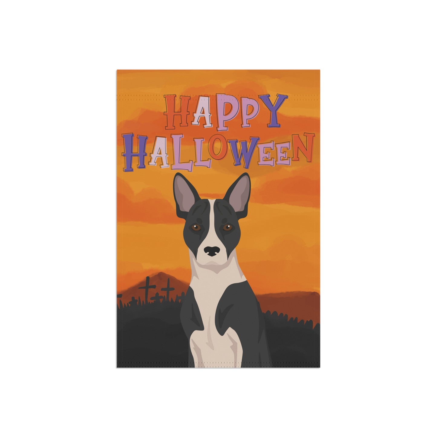 Telomian Dog Halloween Garden Flag