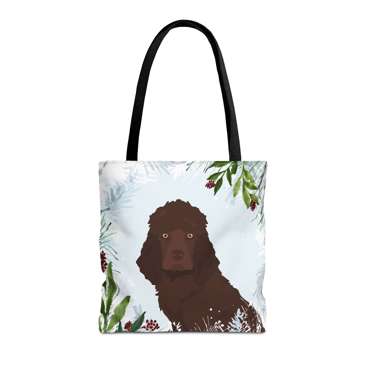 Irish Water Spaniel Dog Christmas Holiday Tote Bag 16x16