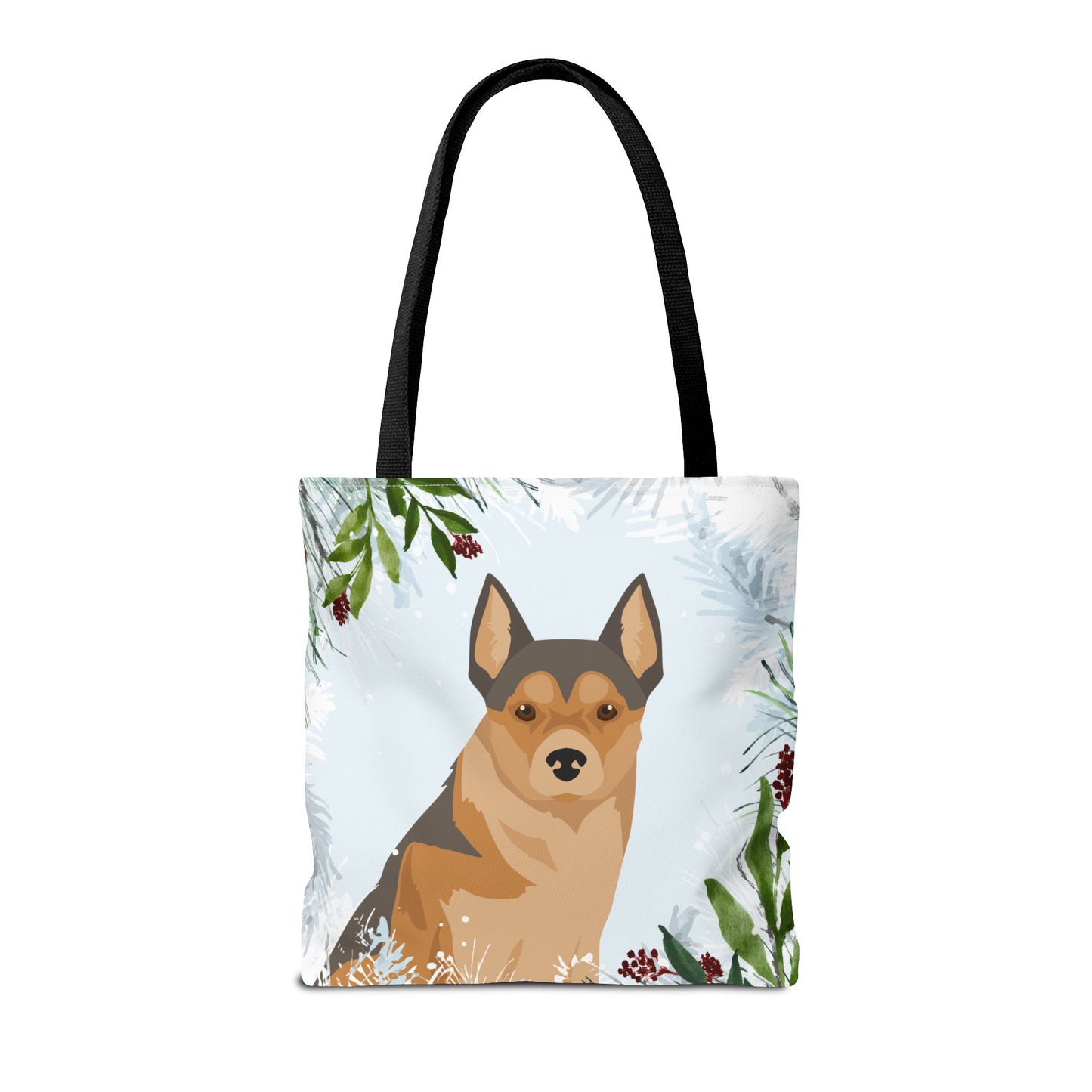 Norwegian Lundehund Dog Christmas Holiday Tote Bag 16x16