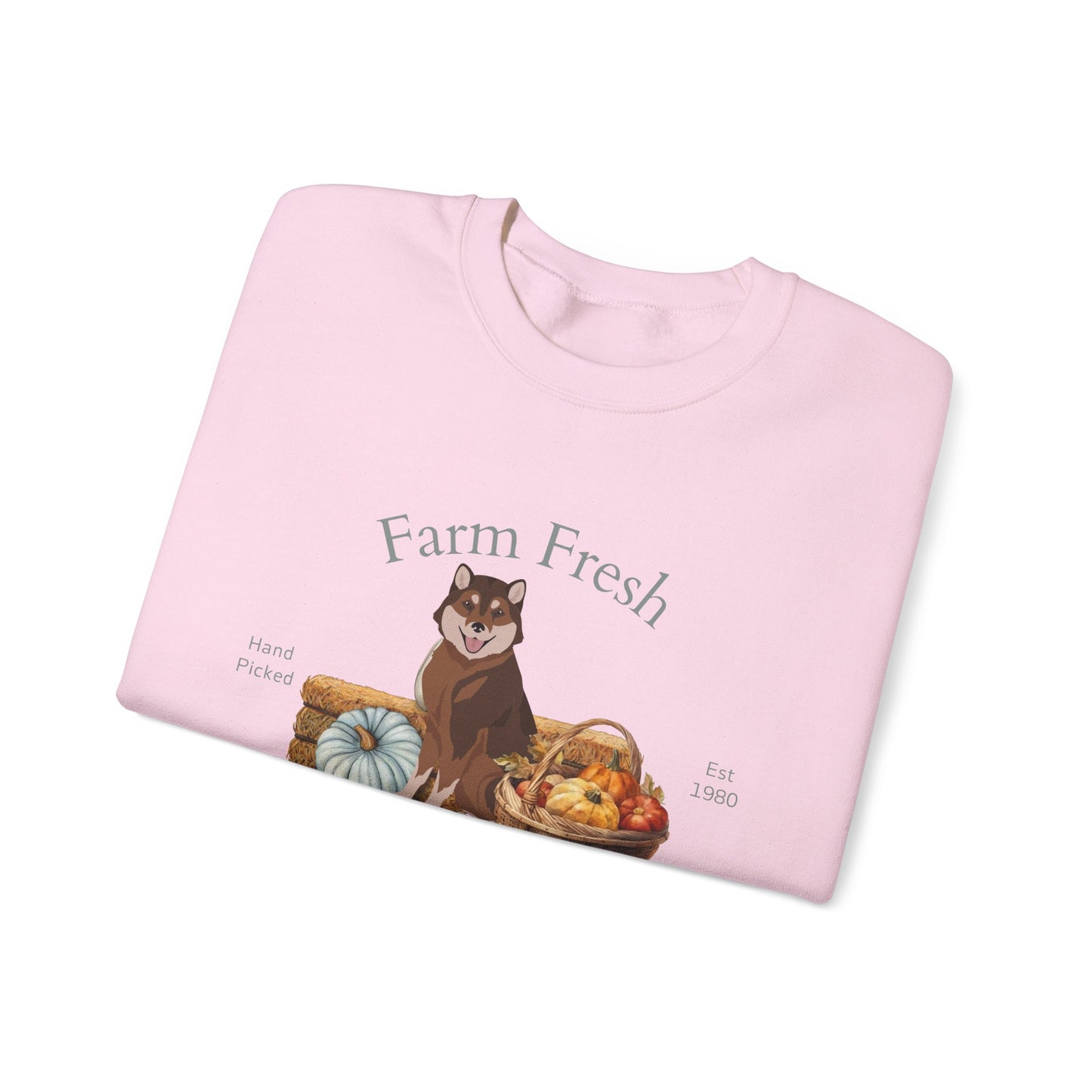 Hokkaido Dog Fall Farm Fresh Unisex Heavy Blend Crewneck Sweatshirt