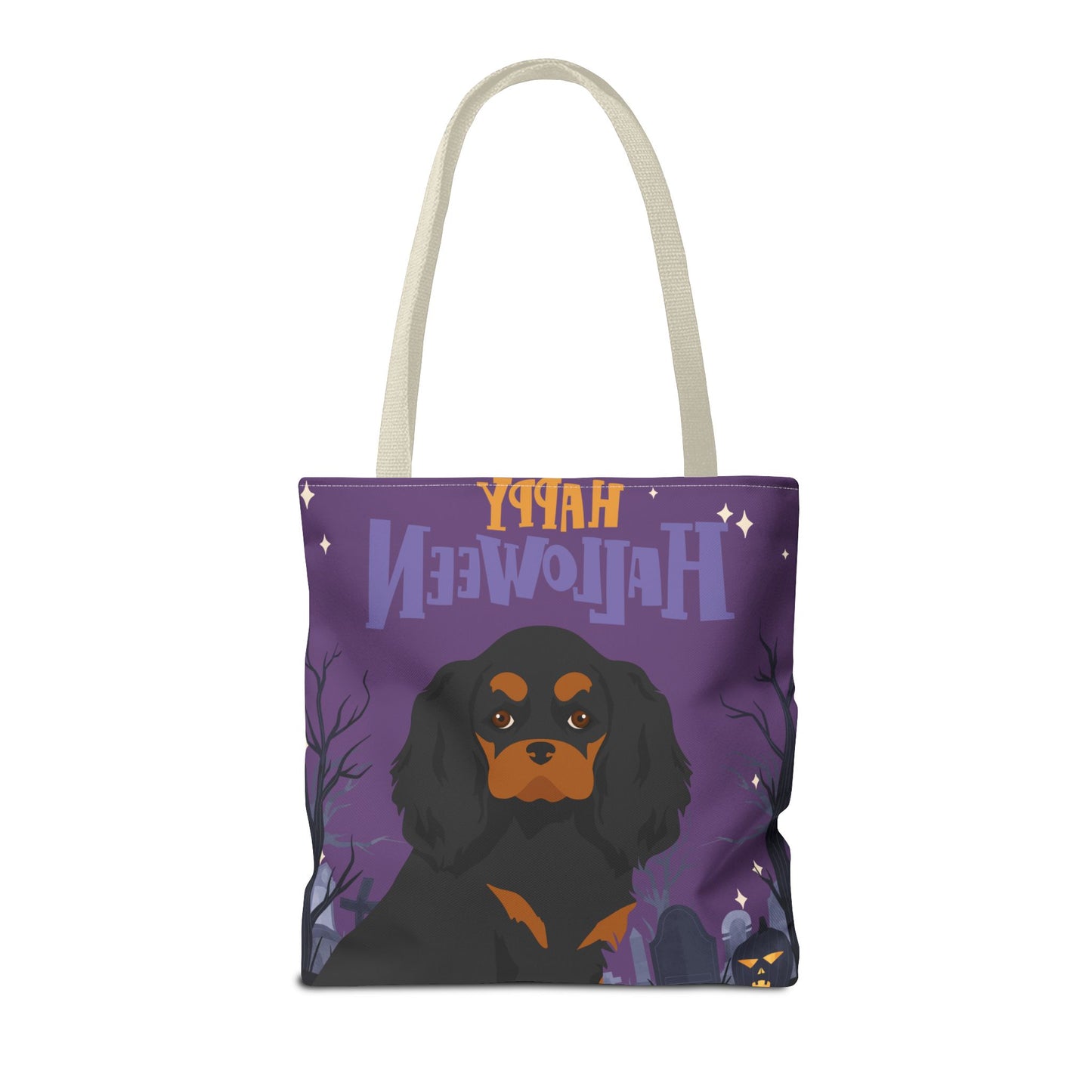 Cavalier King Charlre Spaniel Dog Happy Halloween Tote Bag 16x16