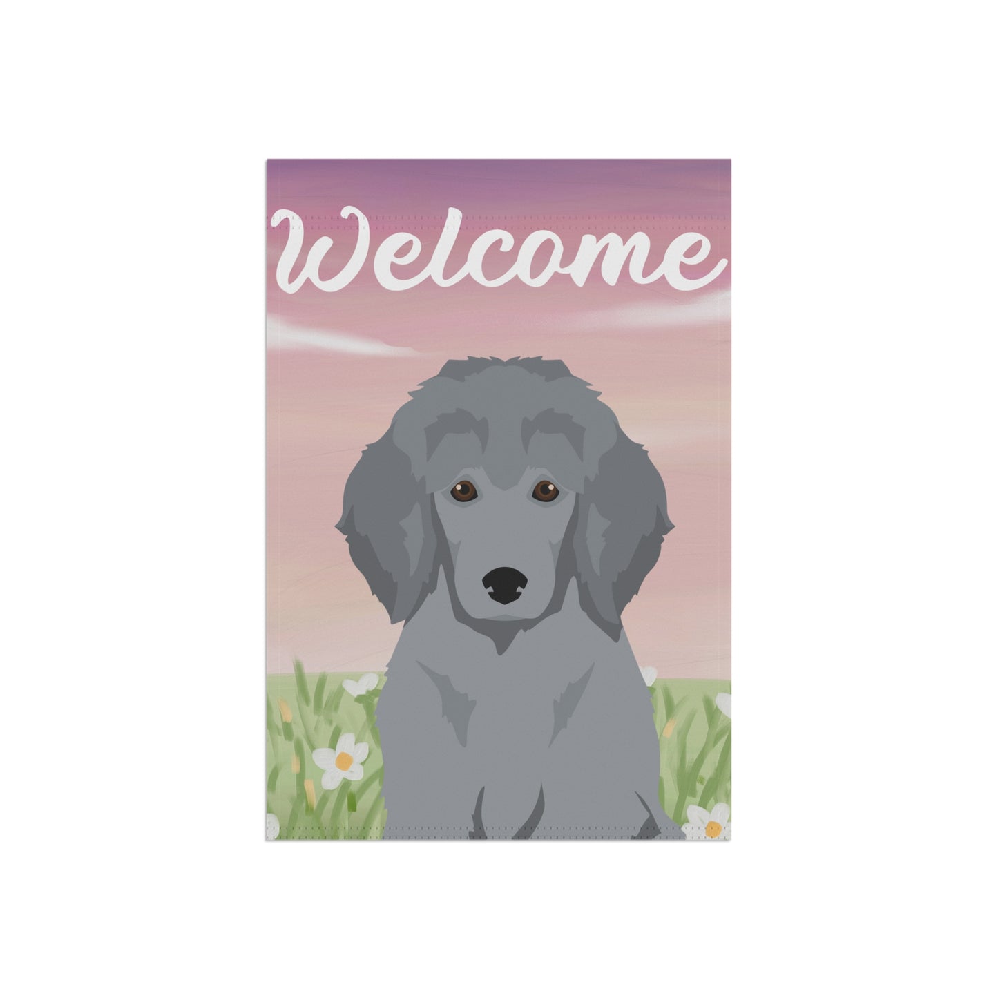 Poodle Dog Welcome Garden Flag