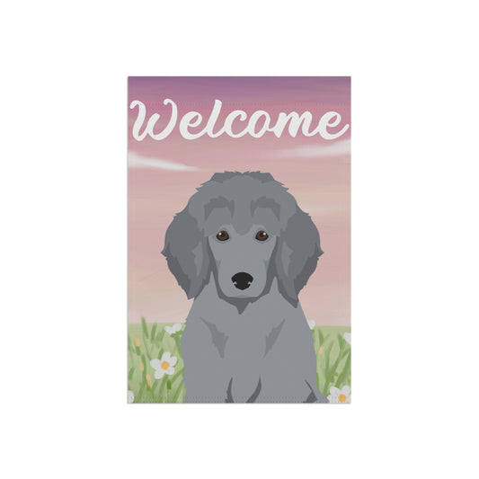 Poodle Dog Welcome Garden Flag