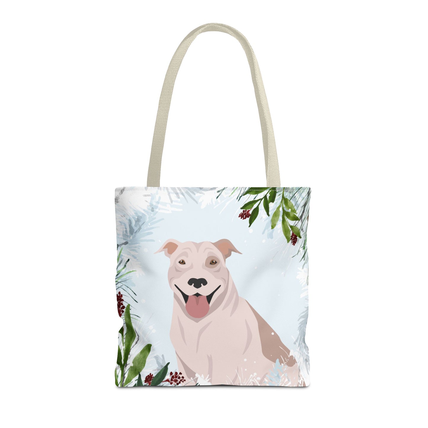 Pit Bull Dog Christmas Holiday Tote Bag 16x16