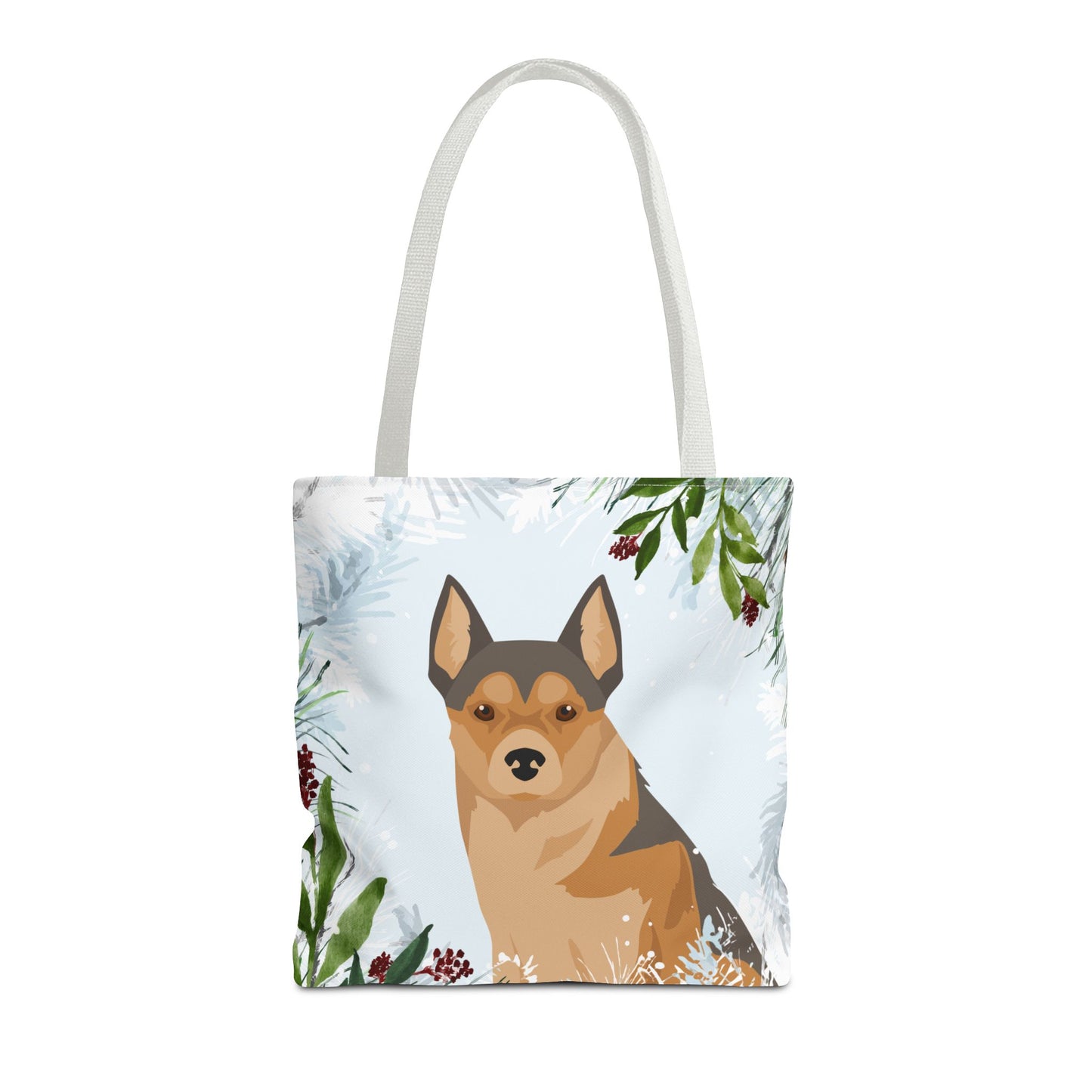 Norwegian Lundehund Dog Christmas Holiday Tote Bag 16x16