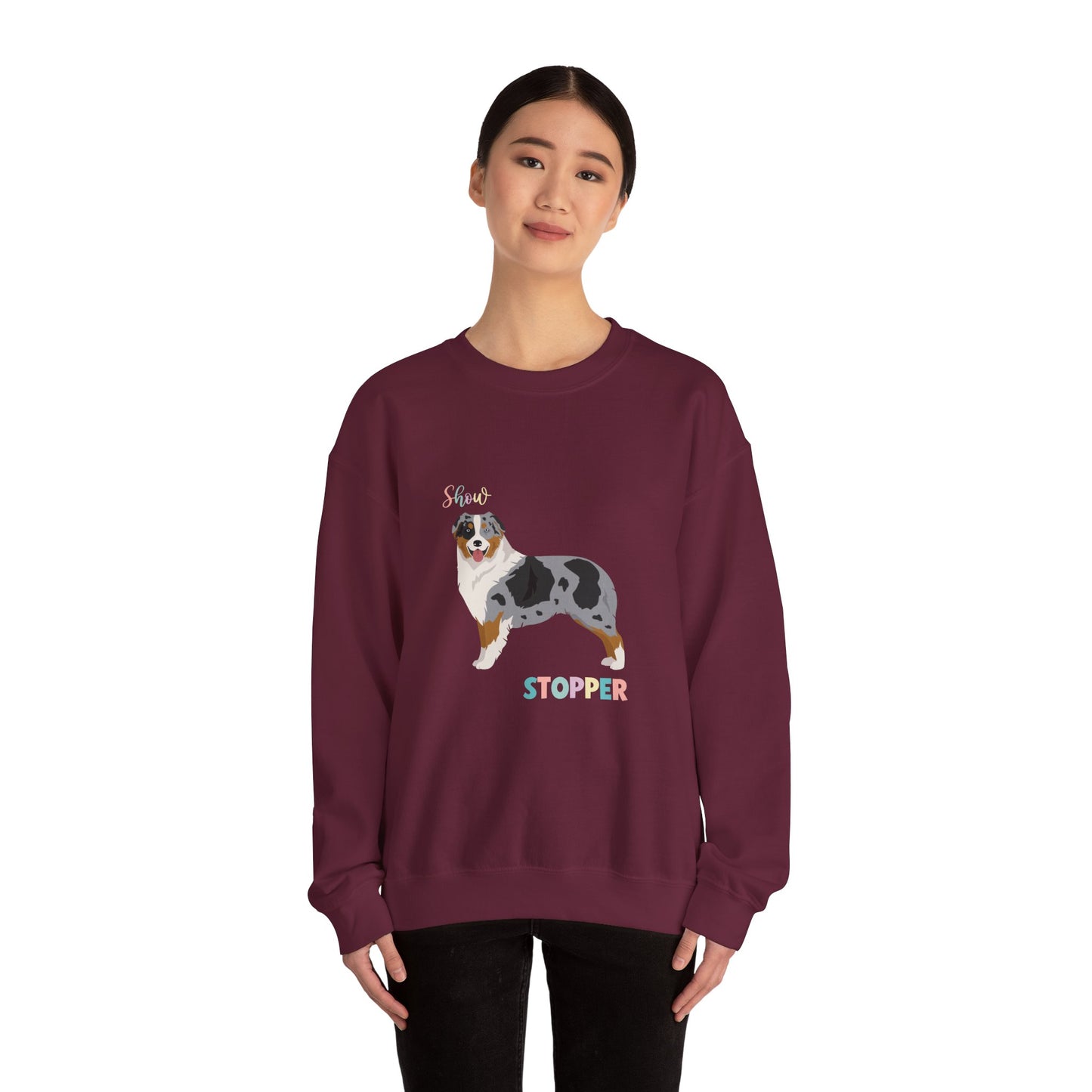 Australian Shepherd Dog Unisex Heavy Blend Crewneck Sweatshirt