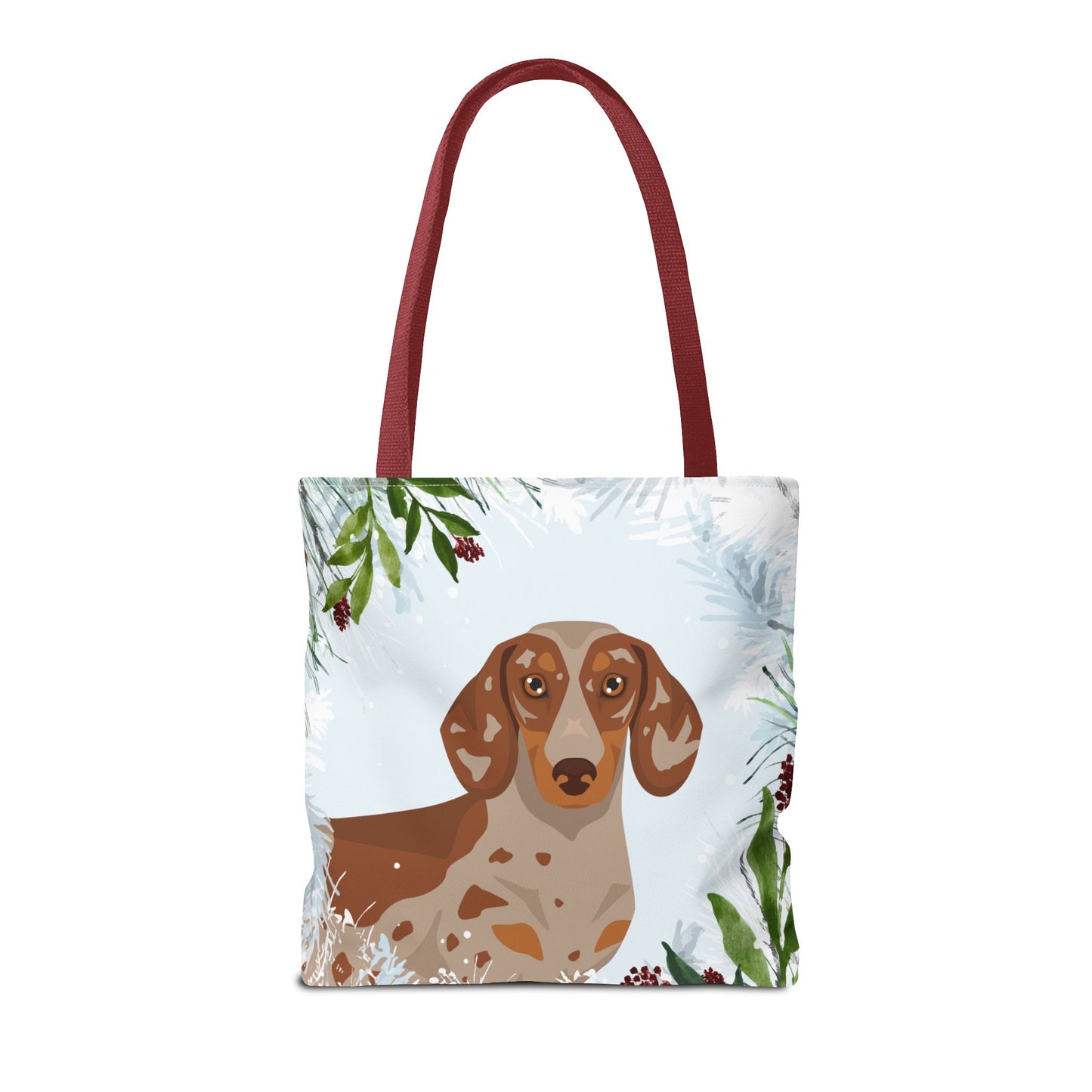 Dachshund Dog Christmas Holiday Tote Bag 16x16