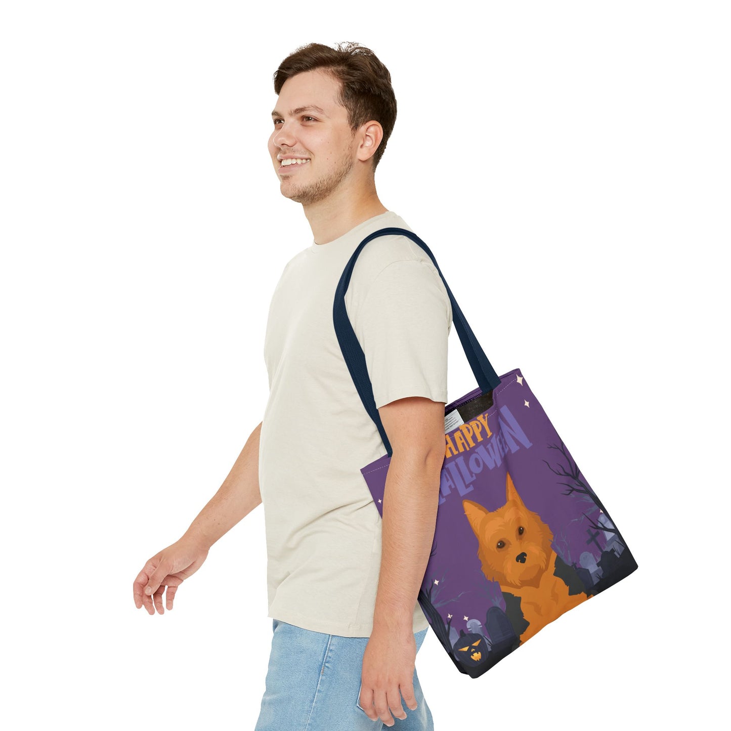 Australian Terrier Dog Happy Halloween Tote Bag 16x16