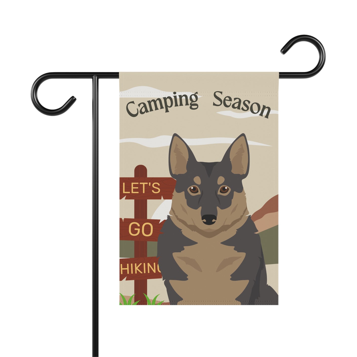 Swedish Vallhund Dog Camping Garden Flag