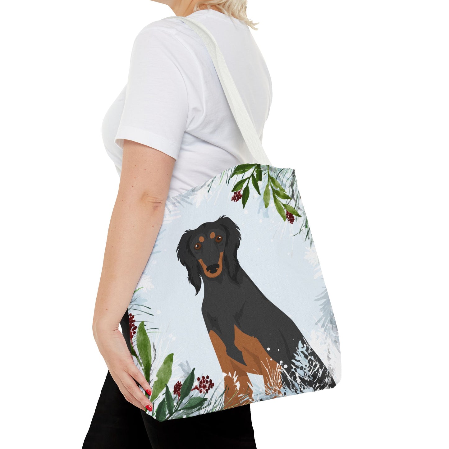 Saluki Dog Christmas Holiday Tote Bag 16x16