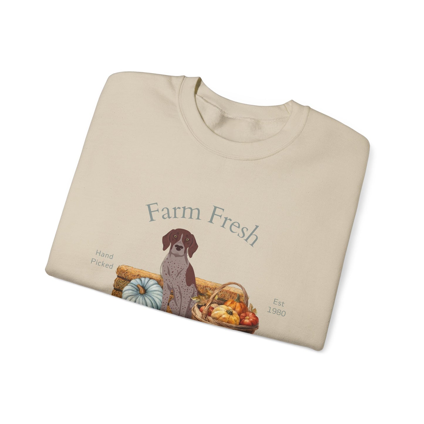 German Shorthaired Pointer Dog Fall Farm Fresh Unisex Heavy Blend Crewneck Sweatshirt