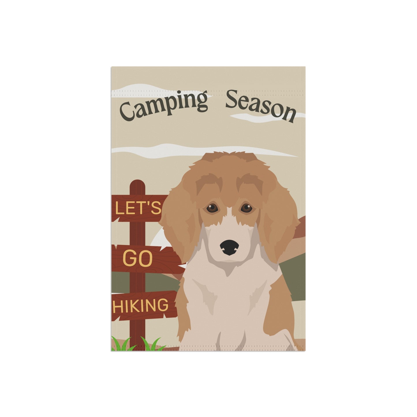 Poodle Dog Camping Garden Flag