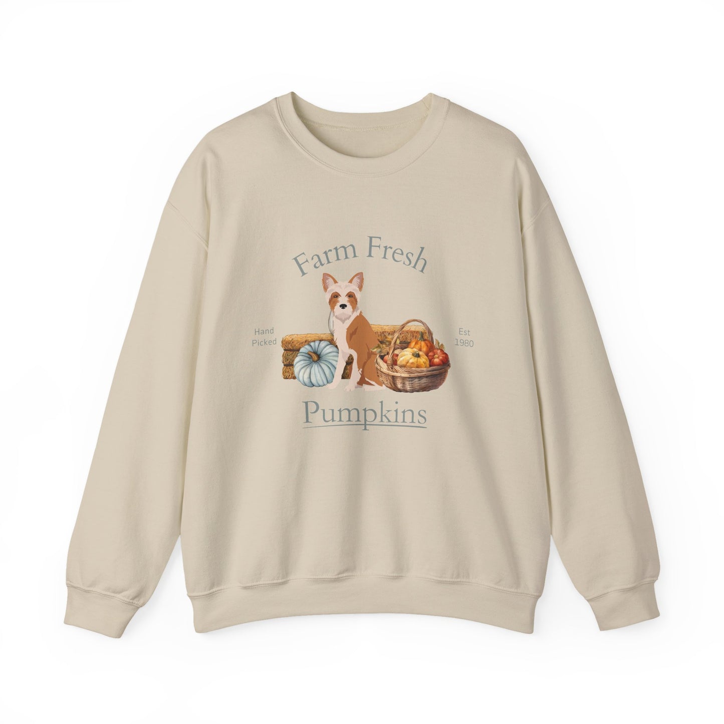 Portuguese Podengo Dog Fall Farm Fresh Unisex Heavy Blend Crewneck Sweatshirt