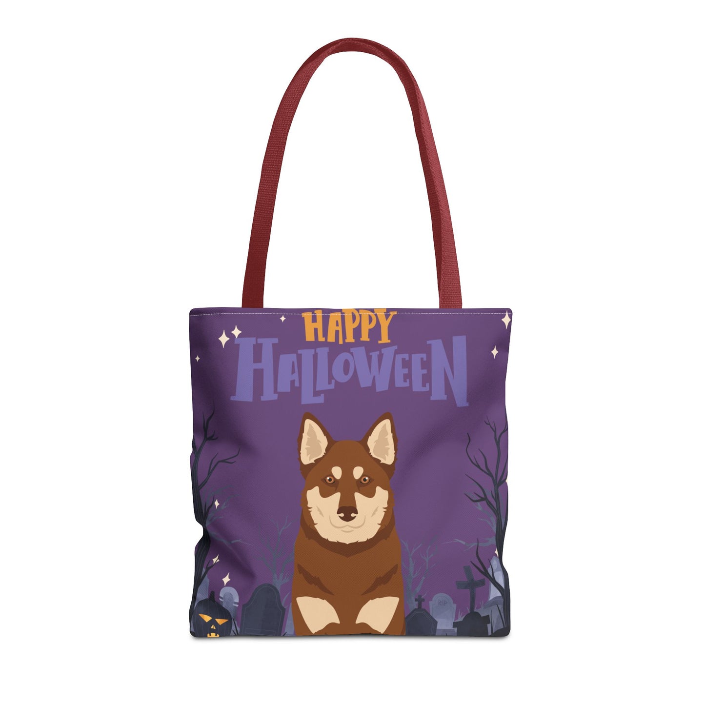 Lapponian Herder Dog Happy Halloween Tote Bag 16x16
