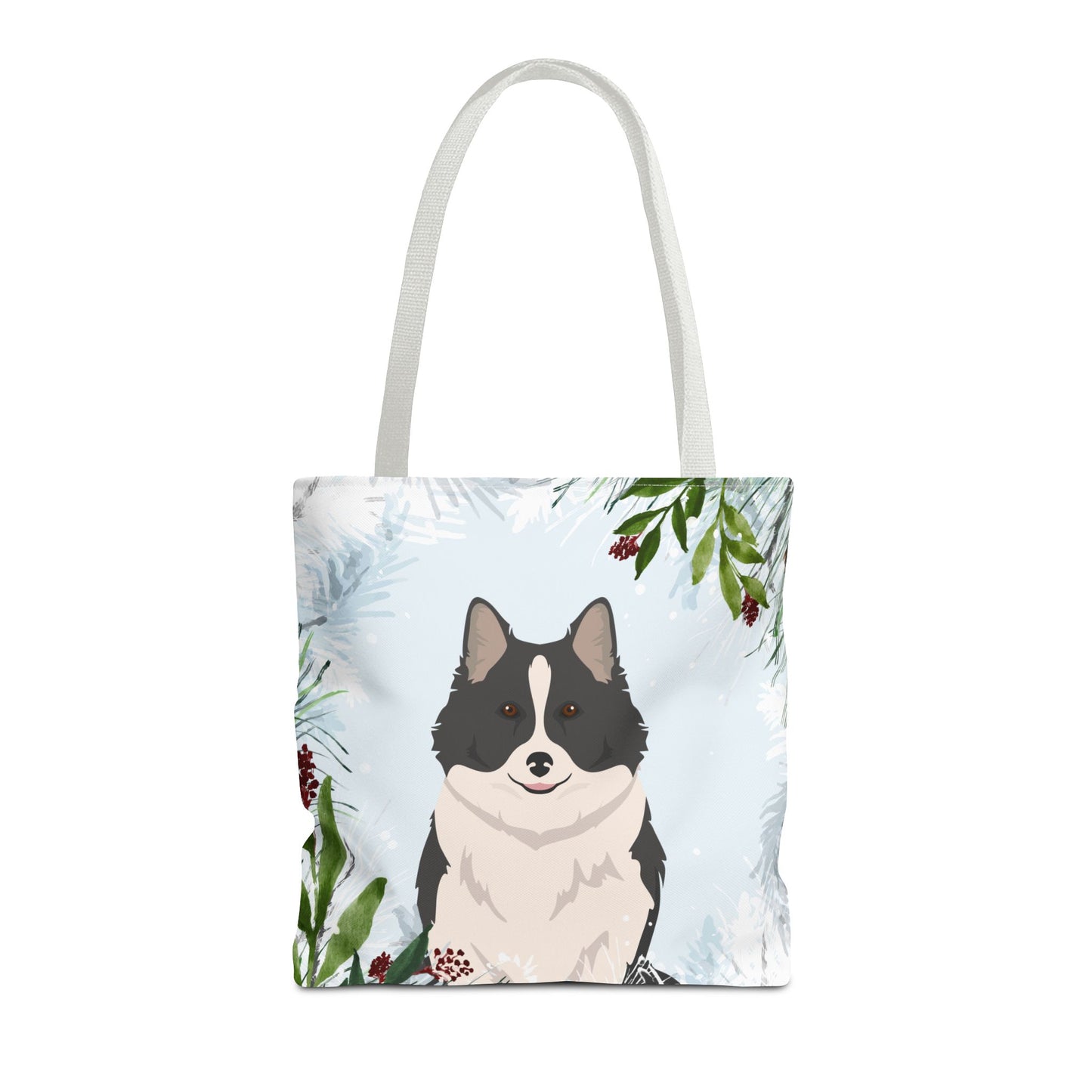 Icelandic Sheepdog Dog Christmas Holiday Tote Bag 16x16