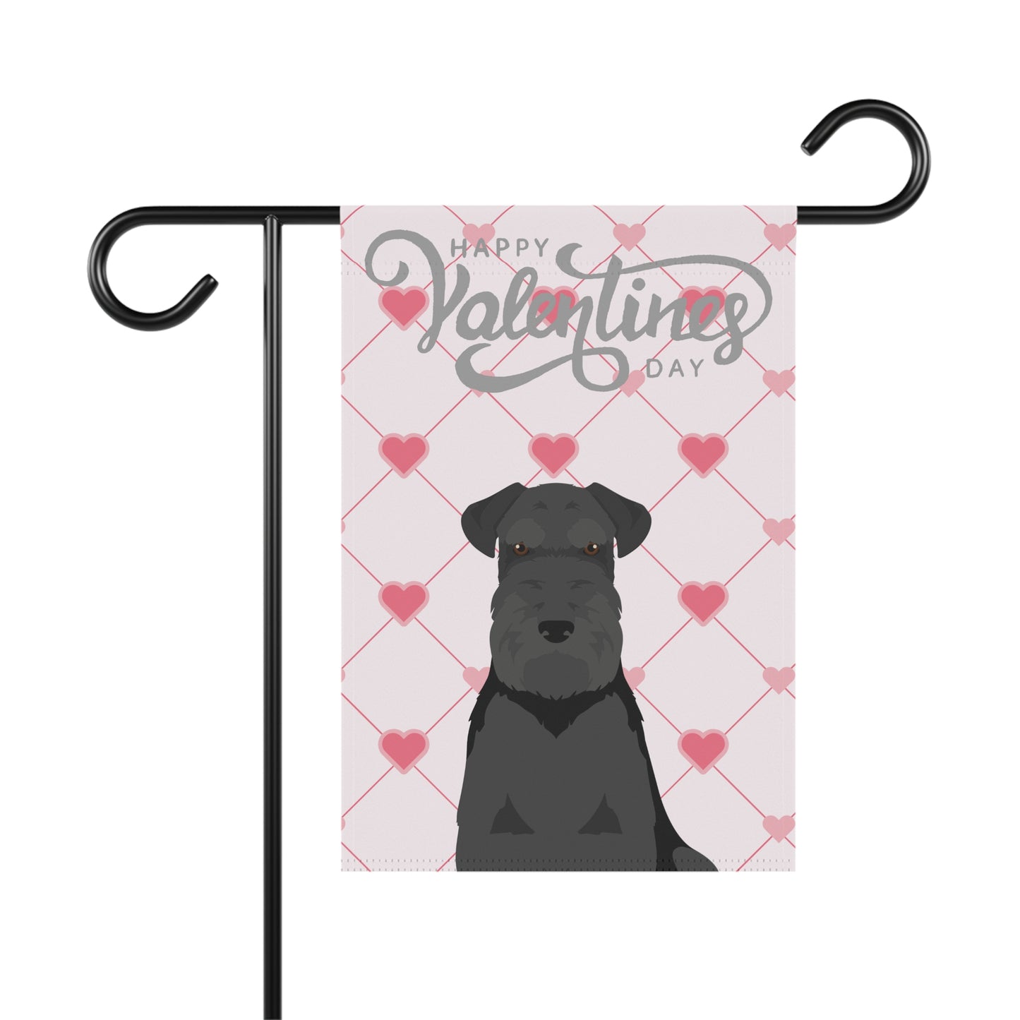 Schnauzer Dog Valentines Day Garden Flag