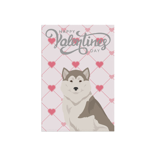 Greenland Dog Valentines Day Garden Flag