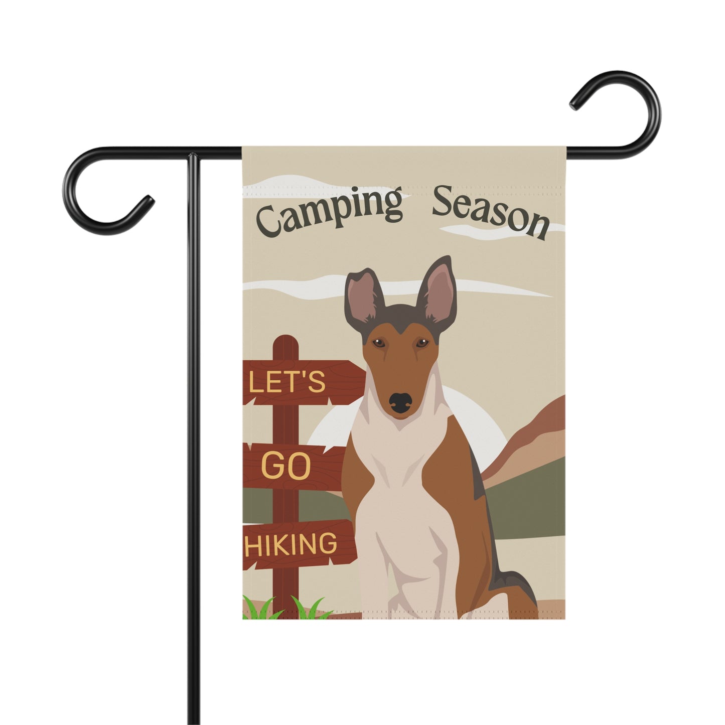 Smooth Collie Dog Camping Garden Flag