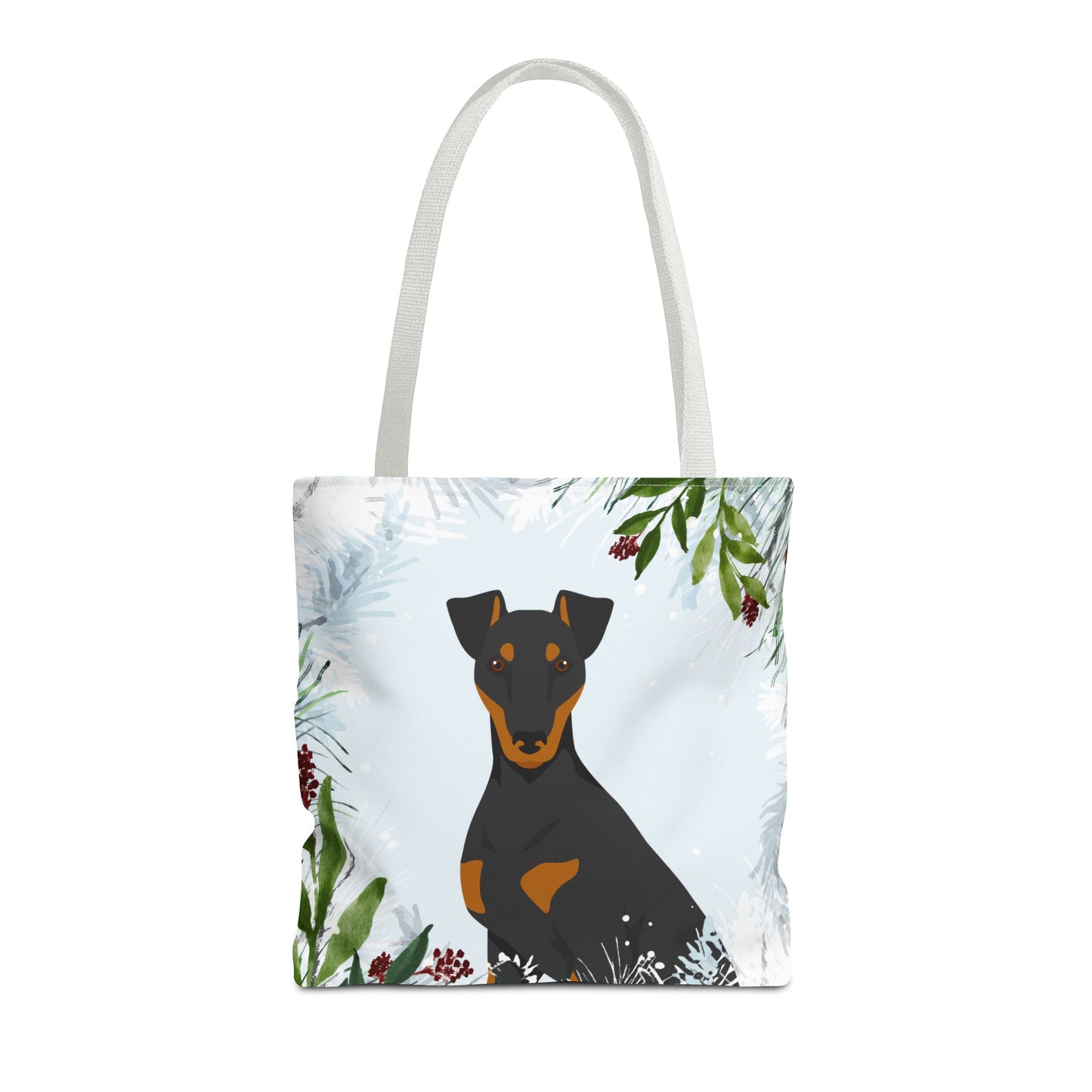 Manchester Terrier Dog Christmas Holiday Tote Bag 16x16