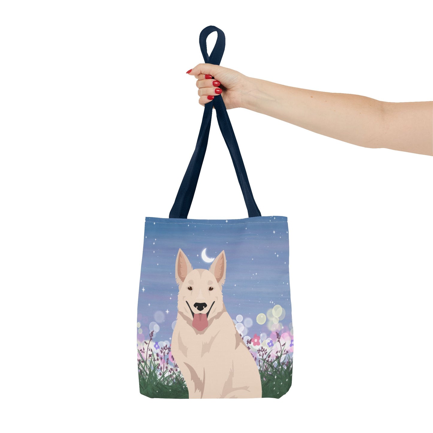 White Swiss Shepherd Dog Tote Bag 13x13
