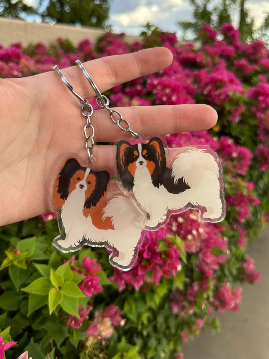 Papillon Dog 2.5in Acrylic Keychain