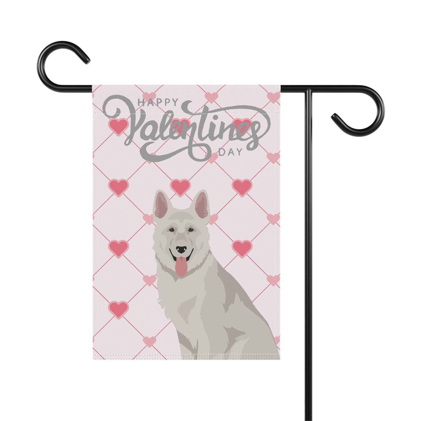 German Shepherd Dog Valentines Day Garden Flag