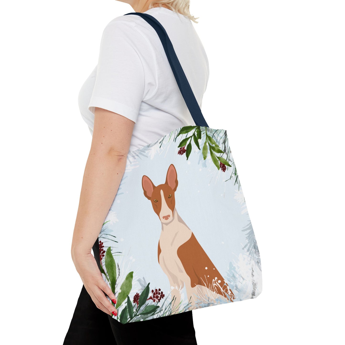 Ibizan Hound Dog Christmas Holiday Tote Bag 16x16