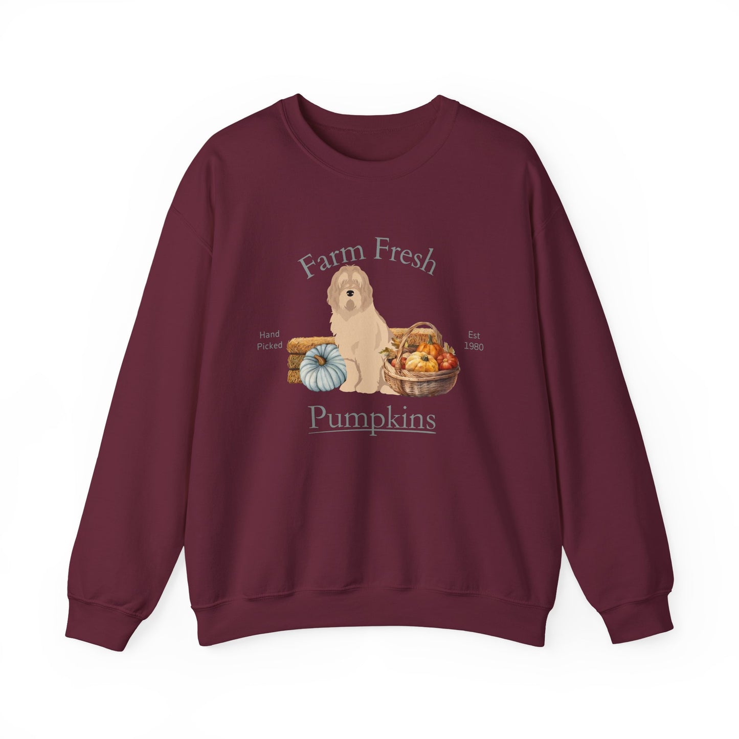 Otterhound Dog Fall Farm Fresh Unisex Heavy Blend Crewneck Sweatshirt