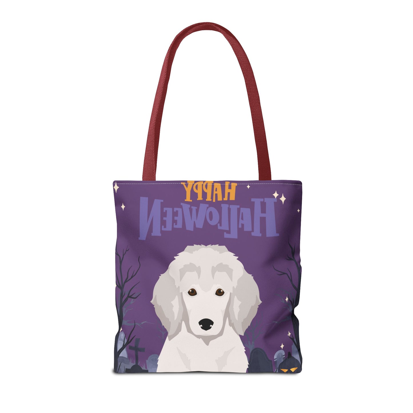 Poodle Dog Happy Halloween Tote Bag 16x16