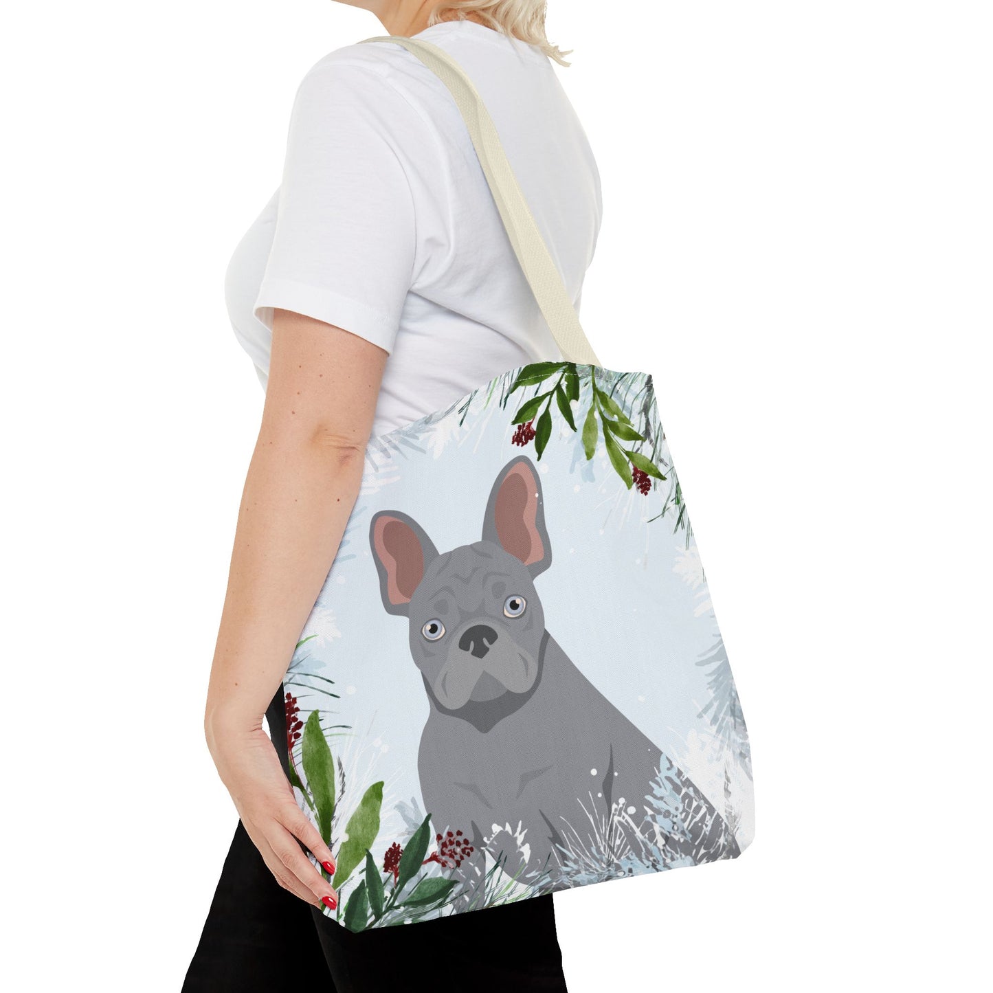 French Bulldog Dog Christmas Holiday Tote Bag 16x16