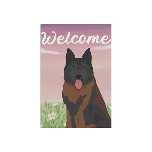Belgian Tervuren Dog Welcome Garden Flag
