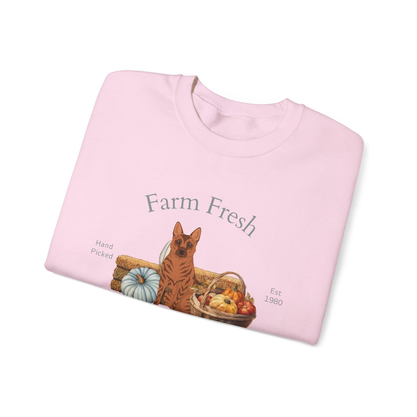 Kai Ken Dog Fall Farm Fresh Unisex Heavy Blend Crewneck Sweatshirt