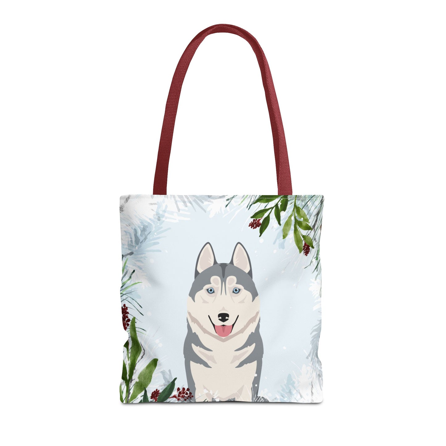 Siberian Husky Dog Christmas Holiday Tote Bag 16x16