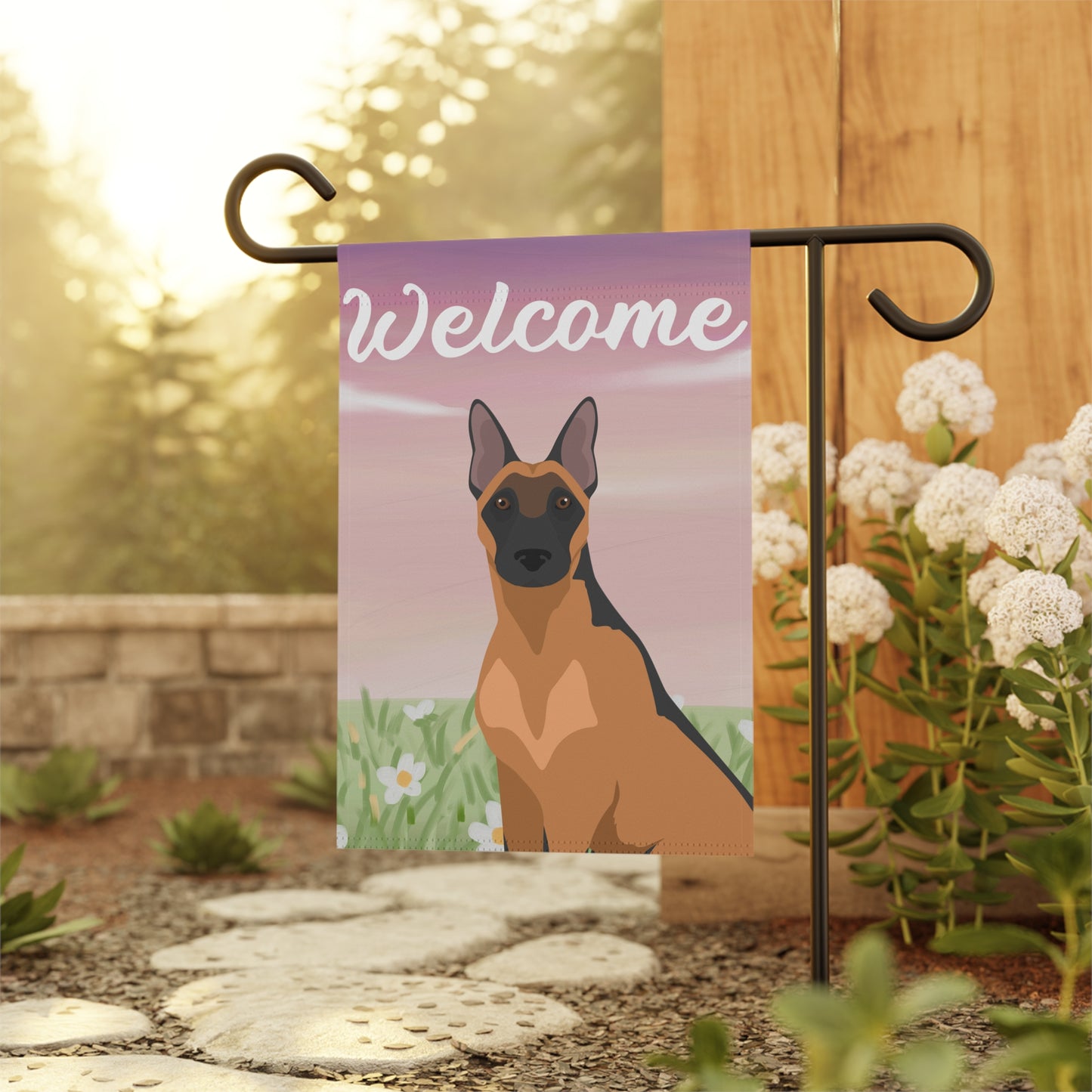 Belgian Malinois Dog Welcome Garden Flag