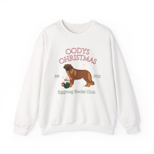 Estrela Mountain Dog Dog Christmas Social Club Unisex Heavy Blend Crewneck Sweatshirt Custom Name