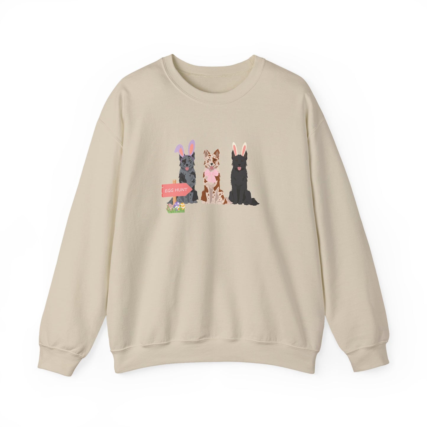 Mudi Dog Easter Unisex Heavy Blend Crewneck Sweatshirt, easter, Cute Dog Mom Gift