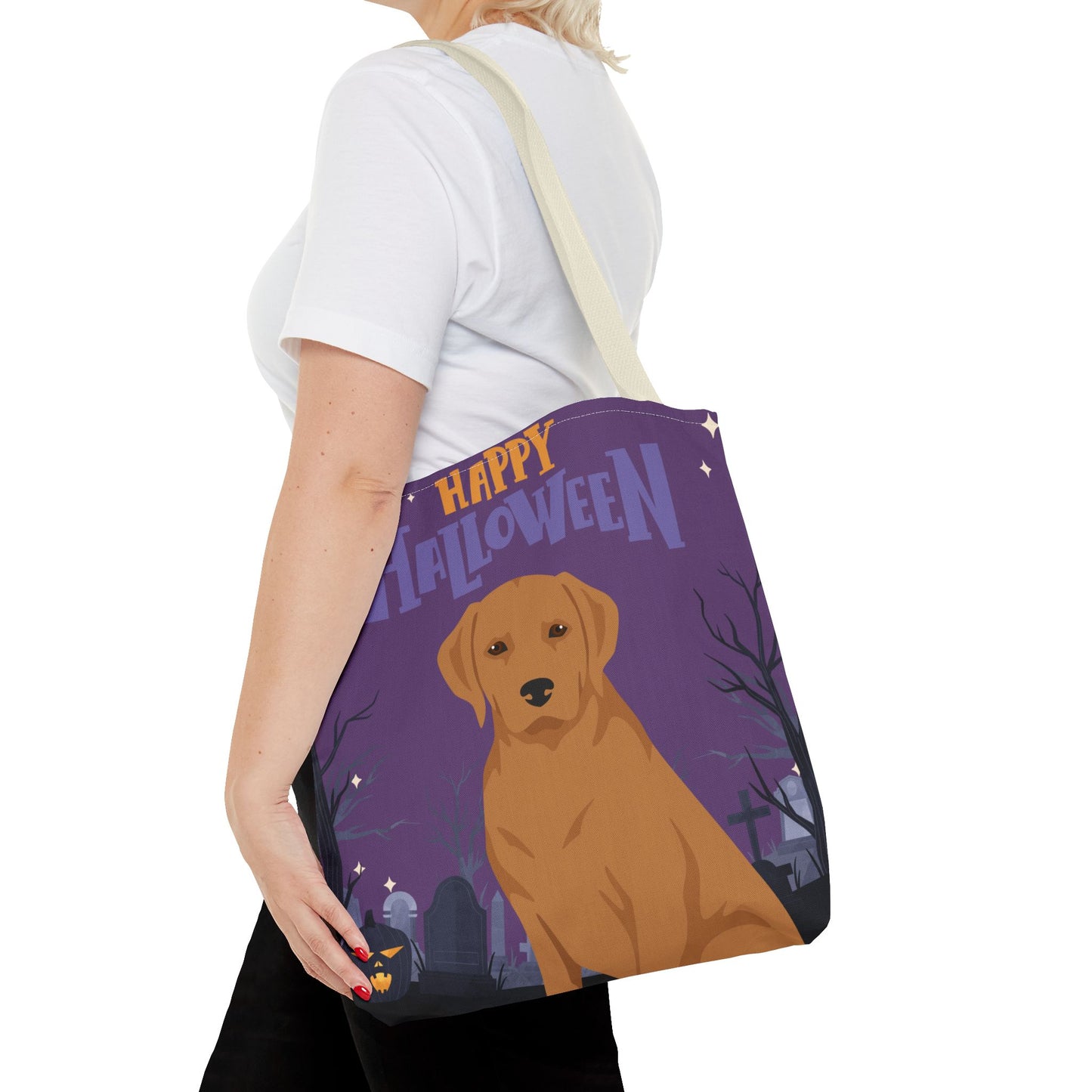 Labrador Retriever Dog Happy Halloween Tote Bag 16x16