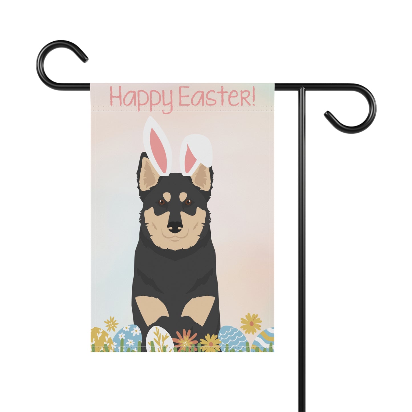 Lapponian Herder Dog Happy Easter Garden Flag